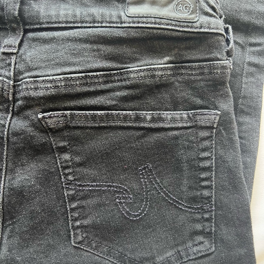 Ag Adriano Goldschmied Blackish Gray Skinny Jeans EUC the Jegging 28